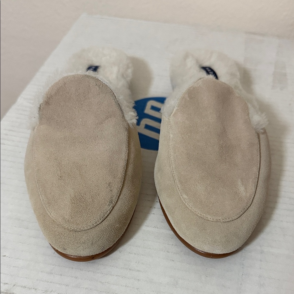Margaux Cream Fuzzy Slippers